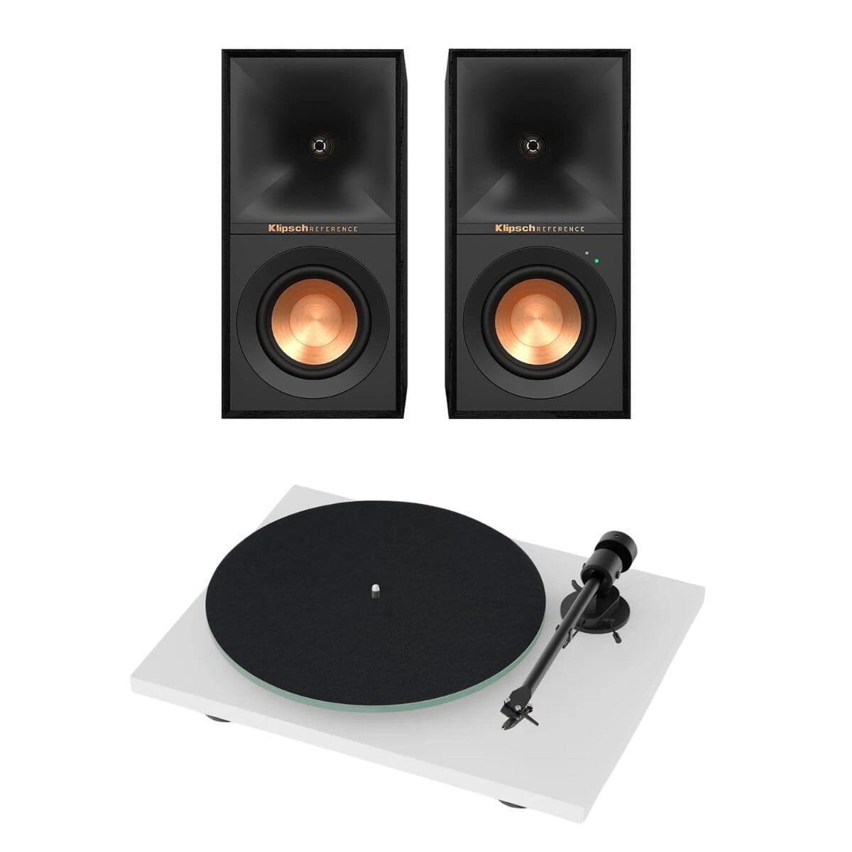 Klipsch R-40PM 70W Active Bookshelf Speakers + Pro-Ject T1 EVO Turntable