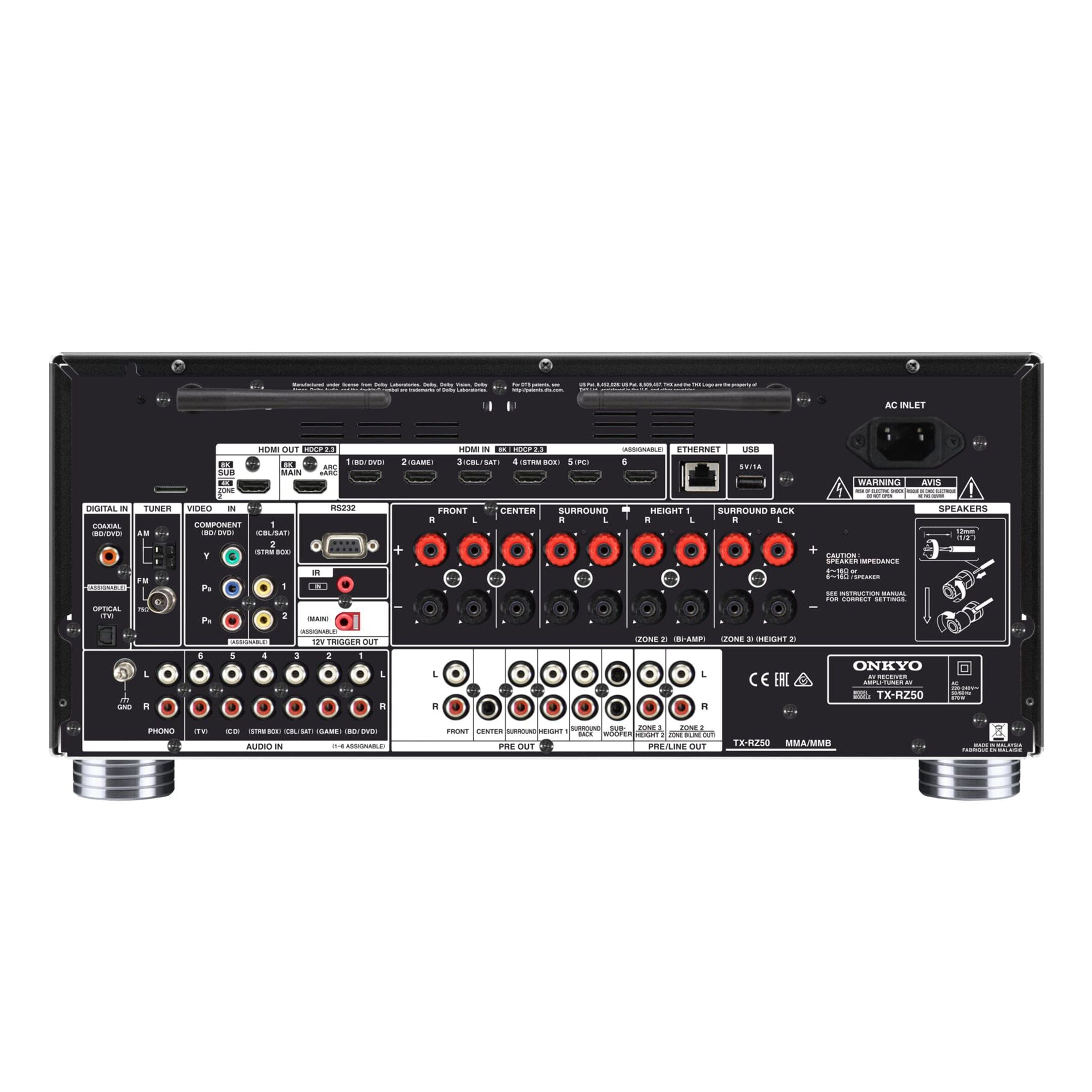 Onkyo TX-RZ50 9.2 Channel AV Receiver