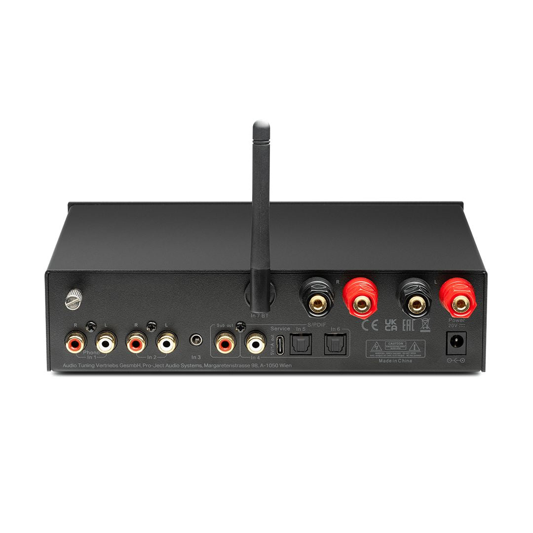 Pro-Ject Stereo Box E + Pro-Ject E1 Turntable + Klipsch R-40M Bookshelf Speakers